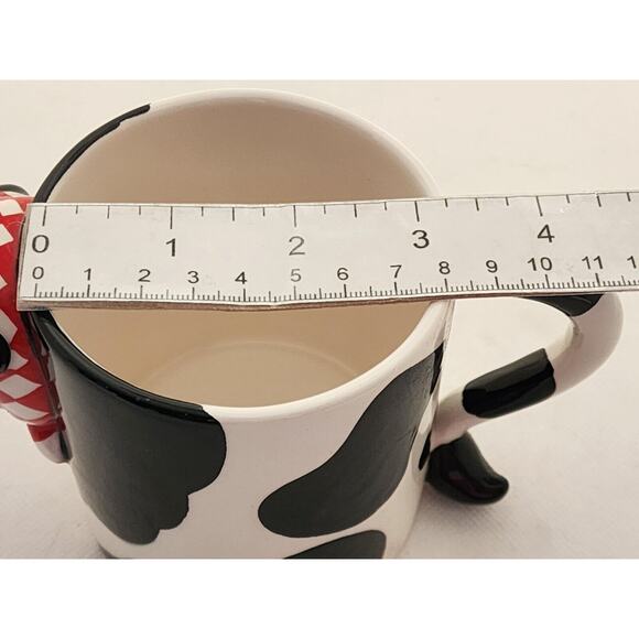 MUG-RUSS-Black & White Cow-3-D Design-Whimsical-Farm Animal-Holds 12 oz - Picture 13 of 14